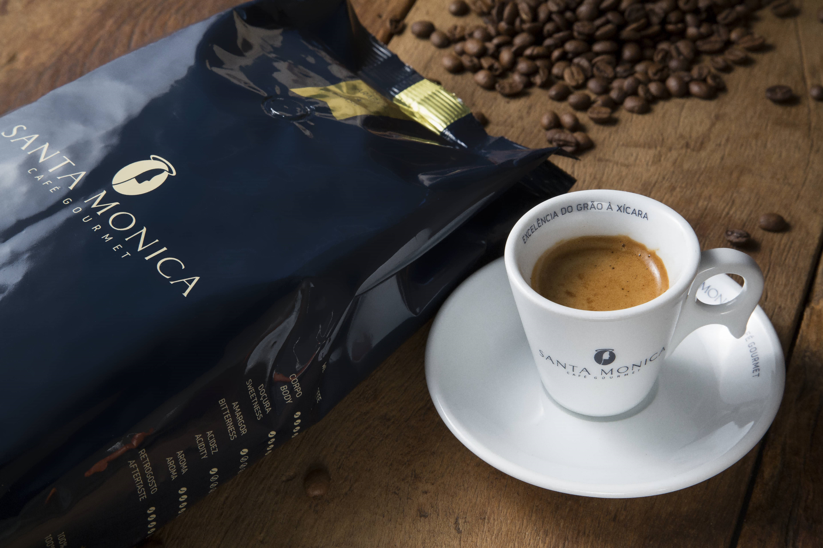 圣莫尼卡烘焙咖啡豆细节